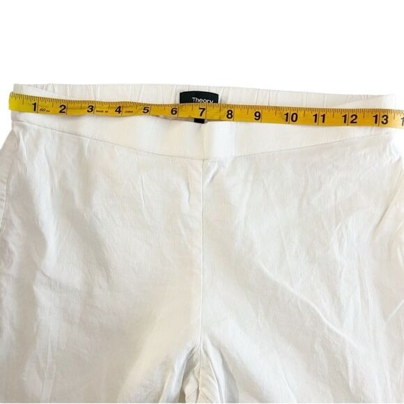 Theory Basic Pull on Pant Linen Organic Blend Stretch Crop Stretch Capri 0 XS - Picture 11 of 14